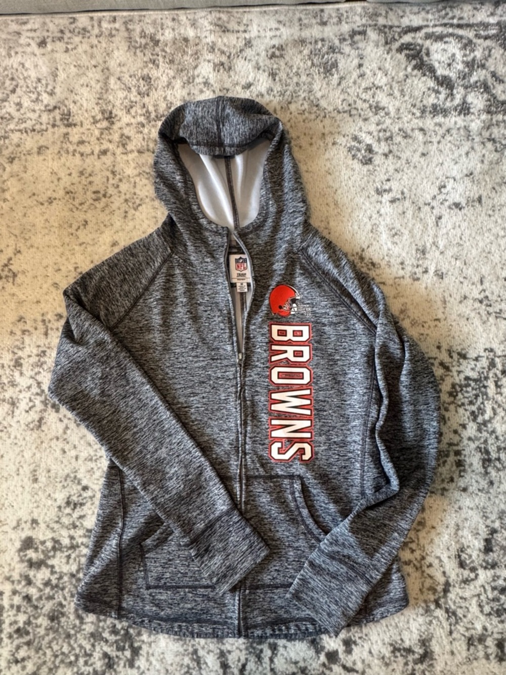 NFL Women's Team Apparel Heather Gray Zip Hoodie